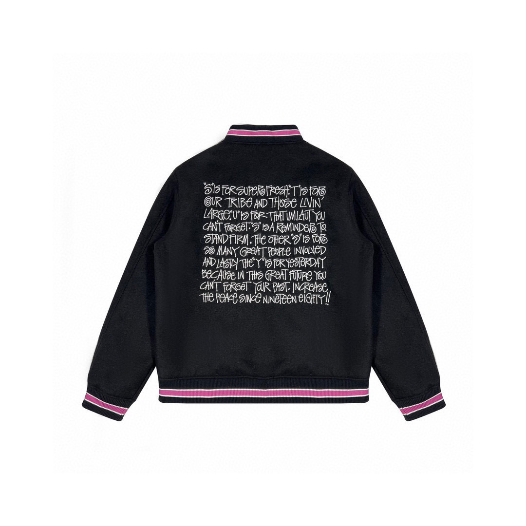  Stussy Jacket Black Pink XB408