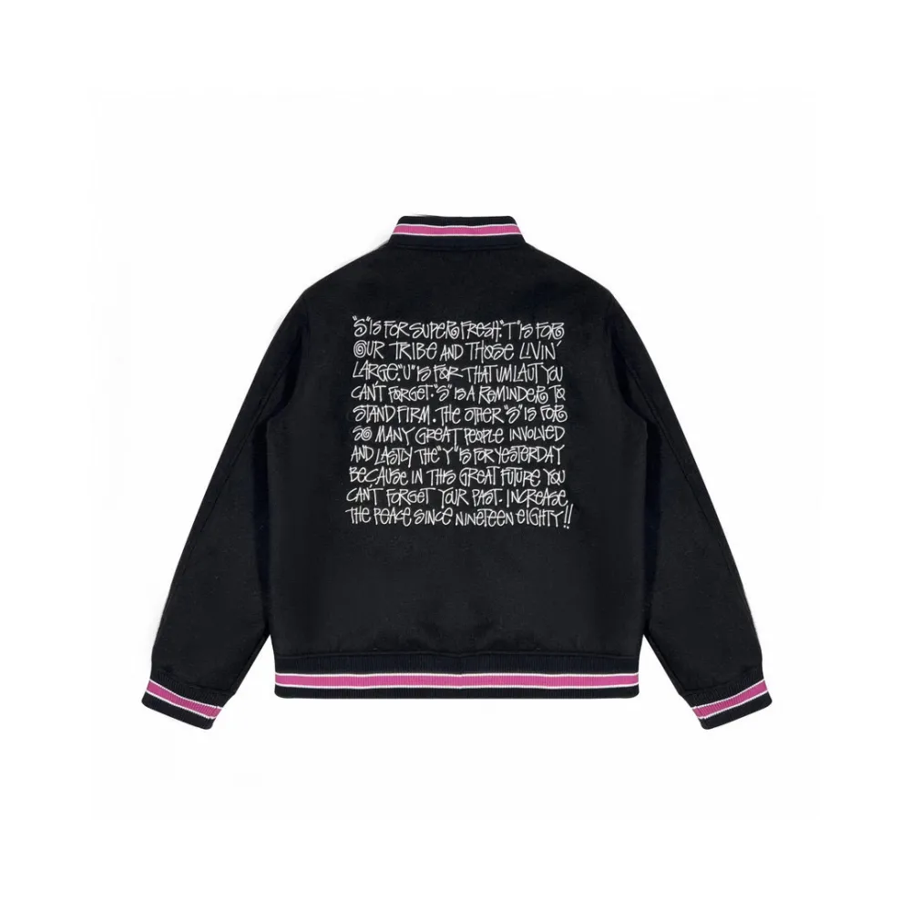  Stussy Jacket Black Pink XB408