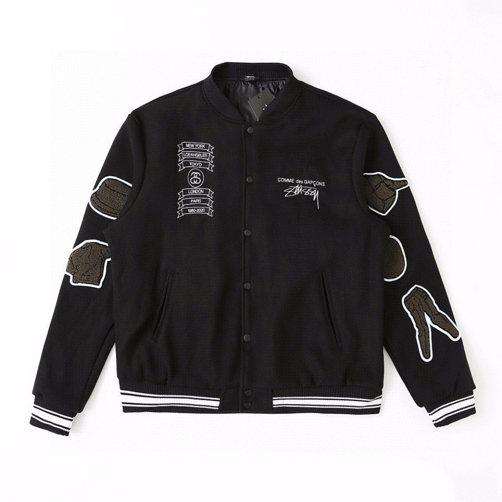  Stussy Jacket Black White XB402