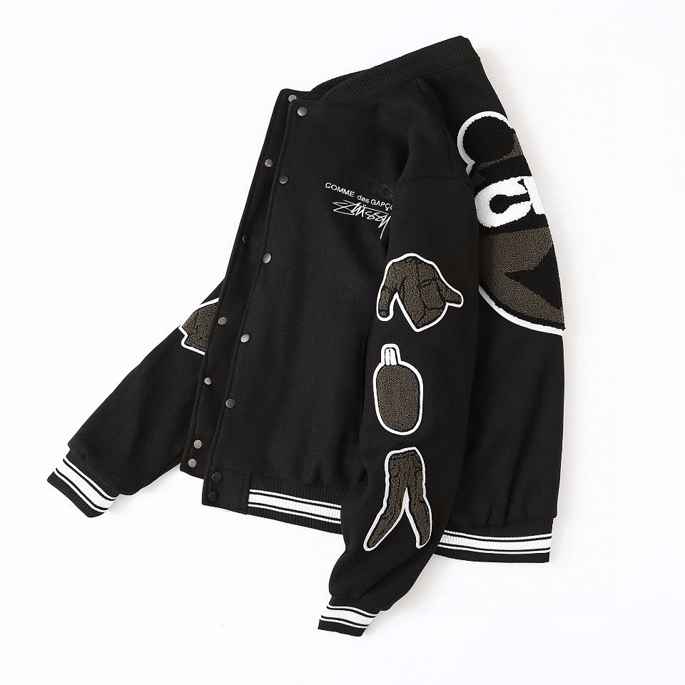  Stussy Jacket Black White XB402