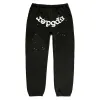 【Free Shipping】PKGoden Black Sp5der Web Sweatpants. Black