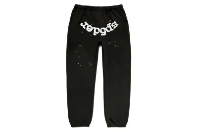  Black Sp5der Web Sweatpants. Black 01