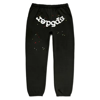 PKGoden Black Sp5der Web Sweatpants. Black 01