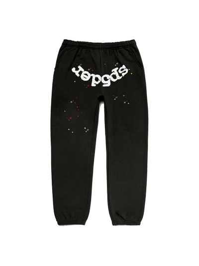 Black Sp5der Web Sweatpants. Black 01