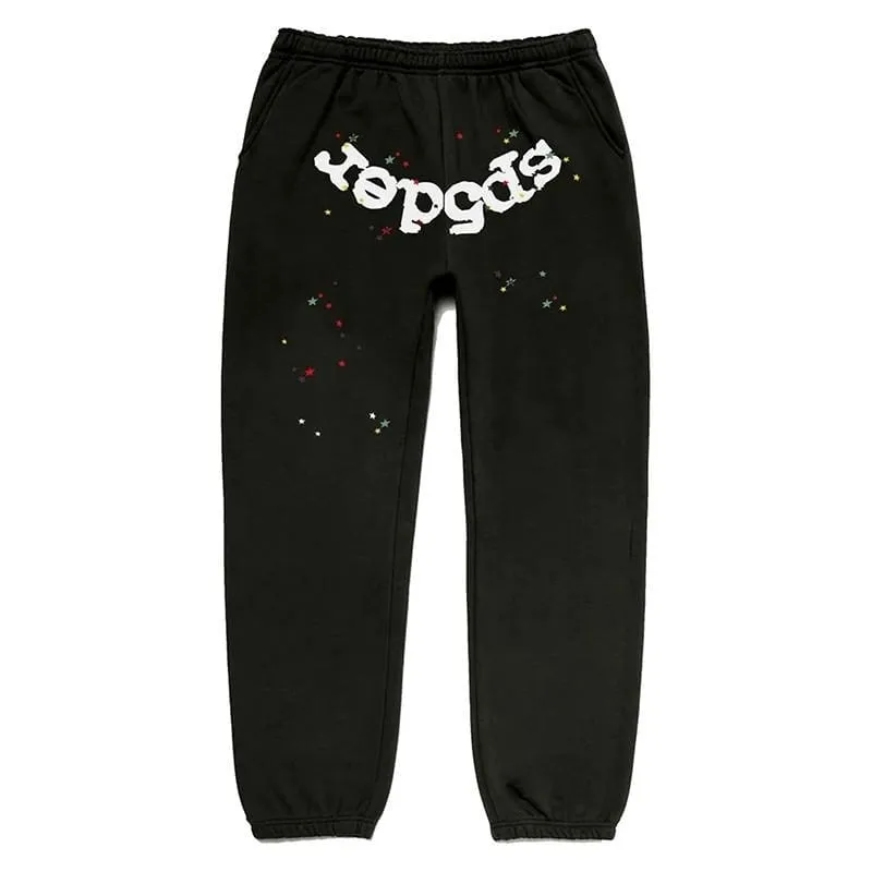 PKGoden Black Sp5der Web Sweatpants. Black