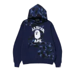 Perfectkicks   BAPE Color Camo College Cutting Relaxed Fit Hoodie 'Navy', 1J30 114 007 NAVY