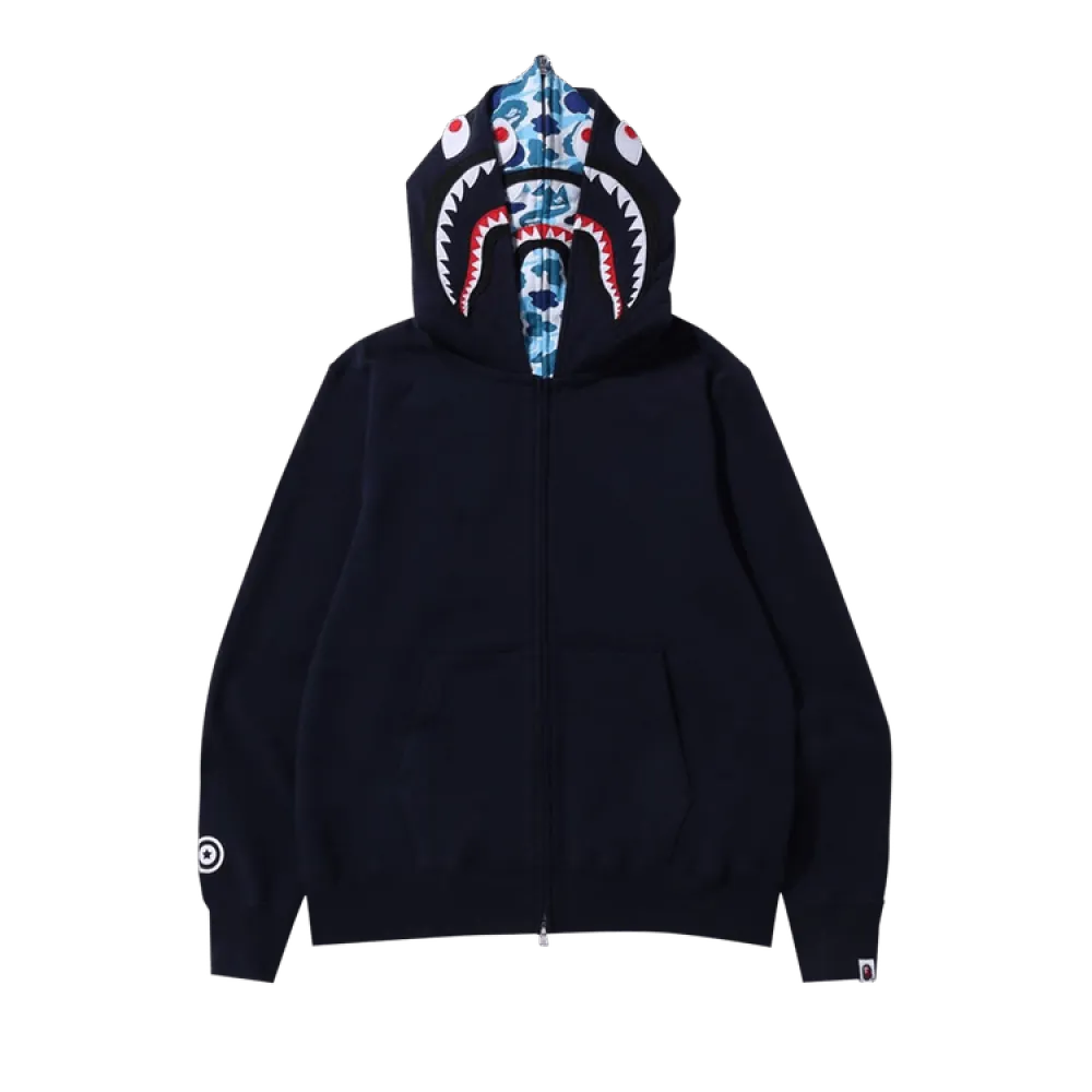 Perfectkicks   BAPE Color Camo College Cutting Relaxed Fit Hoodie 'Navy', 1J30 114 007 NAVY