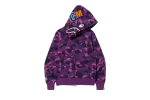 BAPE Color Camo Shark Full Zip Hoodie 'Purple', 1H70 115 008 PURPLE