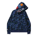 PKGoden BAPE Color Camo Shark Full Zip Hoodie 'Navy', 1J20 115 003 NAVY