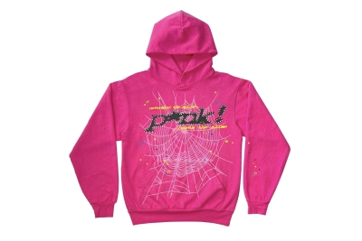  Sp5der Worldwide Pink Punk Hoodie 01