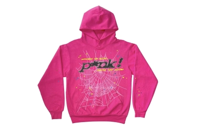  Sp5der Worldwide Pink Punk Hoodie 01