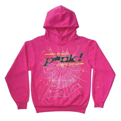 PKGoden Sp5der Worldwide Pink Punk Hoodie 01