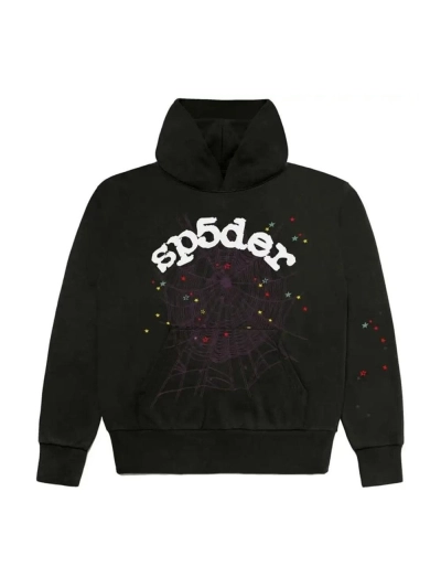  Sp5der Black Worldwide Hoodie 01