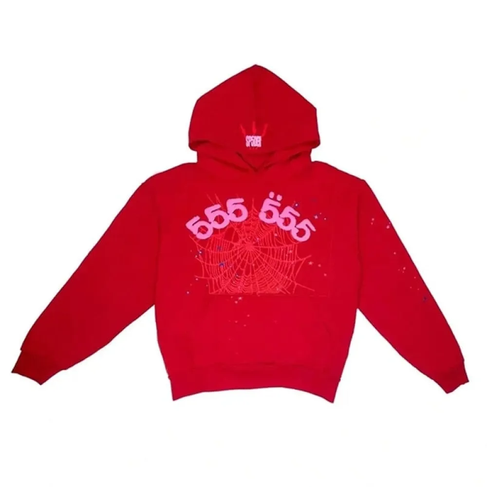 PKGoden Sp5der Worldwide Red 555 Hoodie