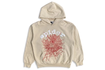  Sp5der Worldwide Websuit Beige Hoodie 01