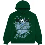 PKGoden Sp5der Hunter Green Web Hoodie