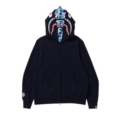  BAPE ABC Camo Shark Wide Fit Full Zip Double Hoodie 01