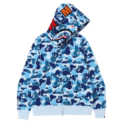  BAPE Color Camo Shark Full Zip Hoodie 01