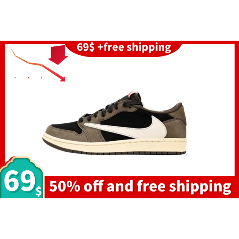  【69$ with free shipping】  Air Jordan 1  Retro Low OG SP Travis Scott SP-T36,CQ4277-001