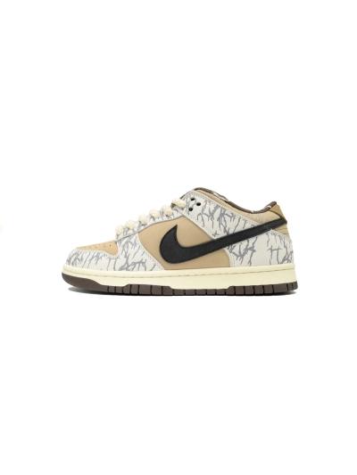 PKGoden   |  Dunk Low X Travis Scott White Cashew Fruit, CT5053-010 02