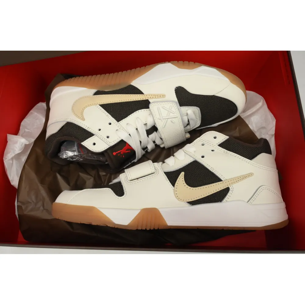 PKGoden Travis Scott × Jordan Jumpman Jack TR White Brown  FZ8117-100