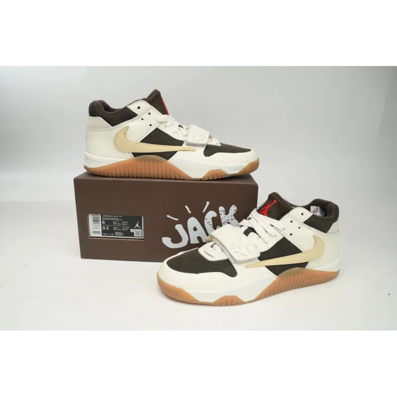 PKGoden Travis Scott × Jordan Jumpman Jack TR White Brown  FZ8117-100