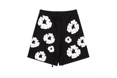  Denim Tears The Cotton Wreath High Street Shorts Sport Shorts black pants Short Pants 01