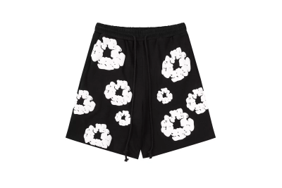  Denim Tears The Cotton Wreath High Street Shorts Sport Shorts black pants Short Pants 01