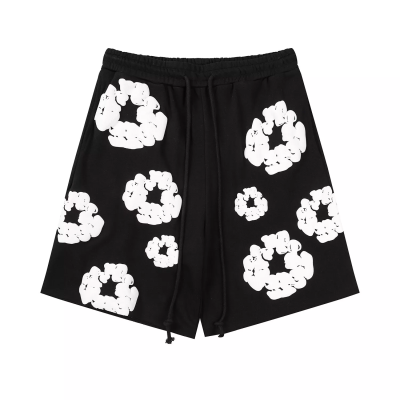 Denim Tears The Cotton Wreath High Street Shorts Sport Shorts black pants 01