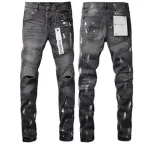 New Purple Brand Fashion Men Black Jeans