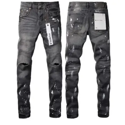 New Purple Brand Fashion Men Black Jeans 01