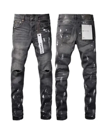 New Purple Brand Fashion Men Black Jeans 01