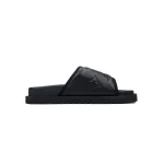GET LOUIS VUITTON Miami Velcro flip flops Black embossingslide