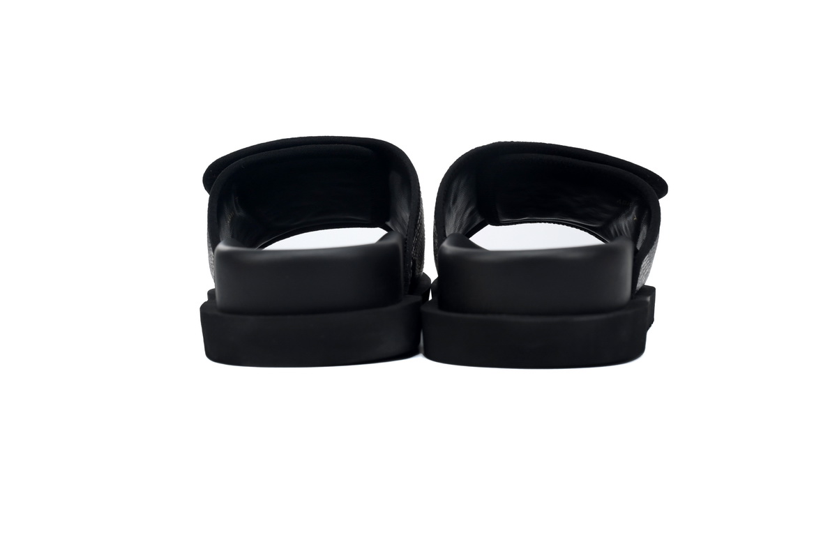 GET LOUIS VUITTON Miami Velcro flip flops Black grey presbyopiaslide