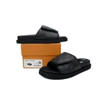 GET LOUIS VUITTON Miami Velcro flip flops Black presbyopiaslide