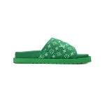 GET LOUIS VUITTON Miami Velcro flip flops Flocking greenslide