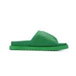 GET LOUIS VUITTON Miami Velcro flip flops Green embossingslide