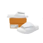 GET LOUIS VUITTON Miami Velcro flip flops White embossingslide
