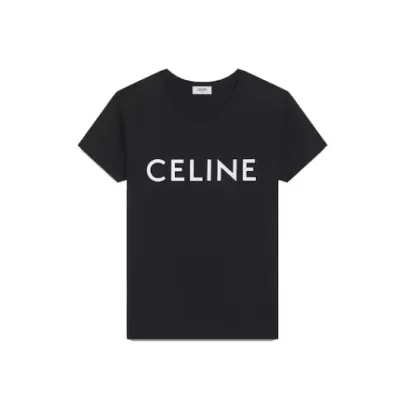 Celine Cotton T-shirt Black/White 01