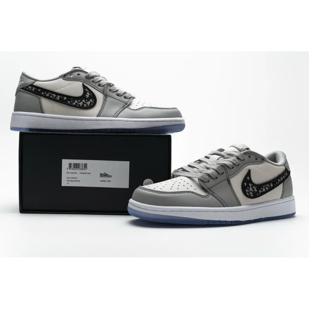 PKGoden Dior x Air Jordan 1 Low Wolf Grey CN8608-002