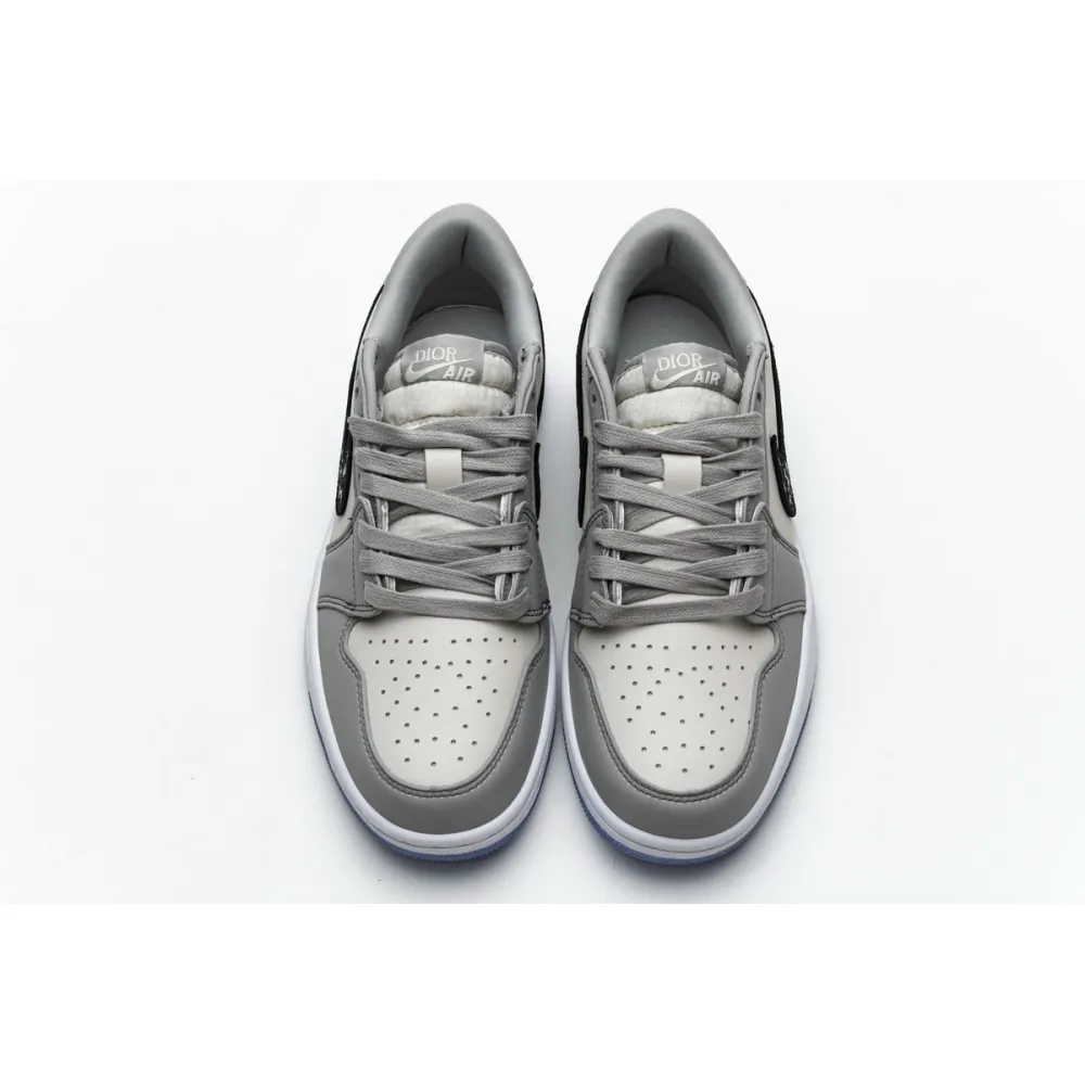 PKGoden Dior x Air Jordan 1 Low Wolf Grey CN8608-002