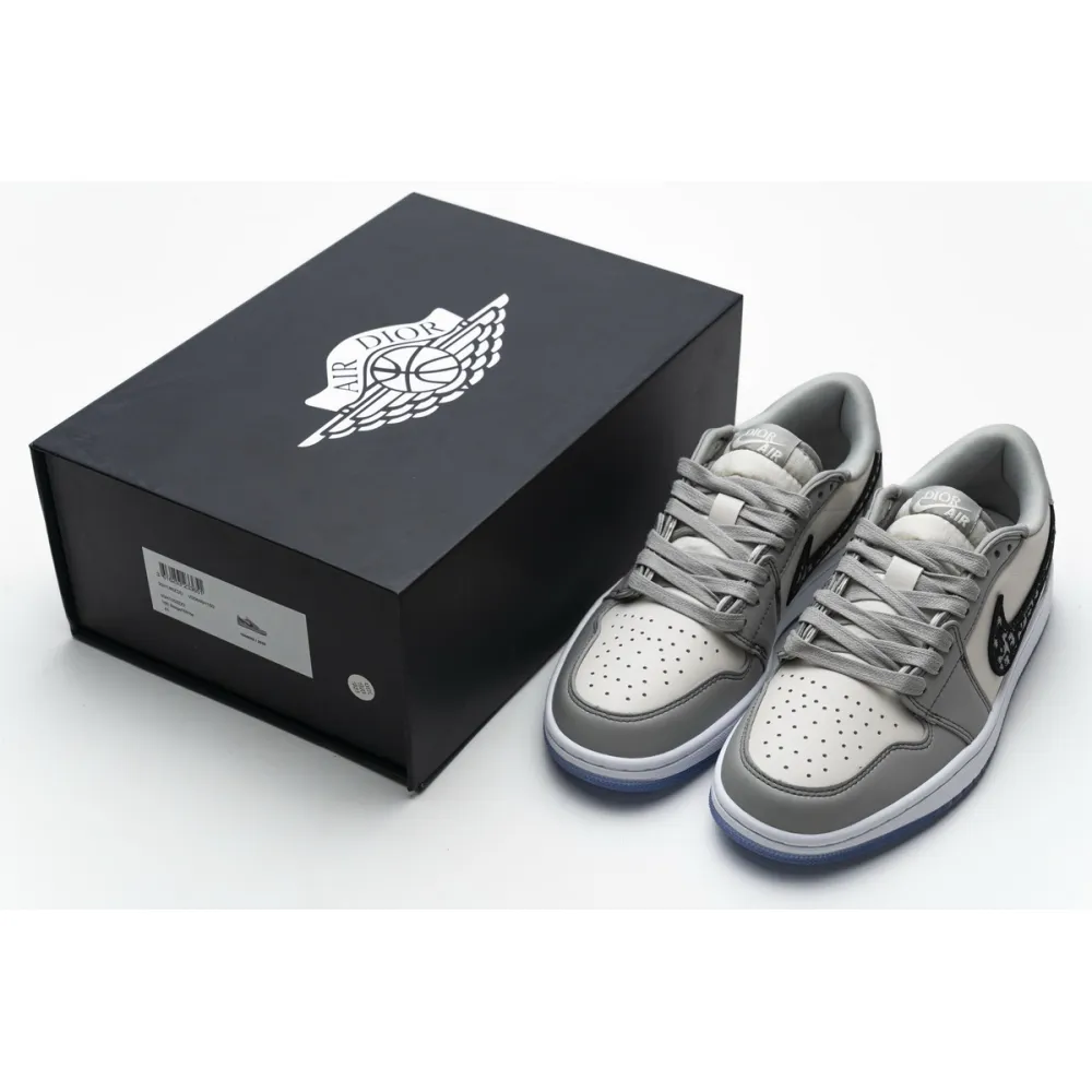 PKGoden Dior x Air Jordan 1 Low Wolf Grey CN8608-002