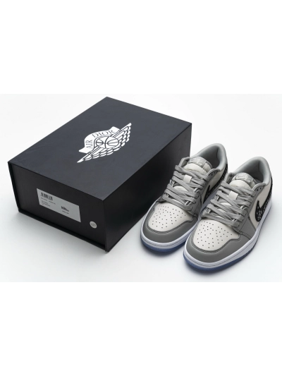 PKGoden  Dior x Air Jordan 1 Low Wolf Grey CN8608-002 02