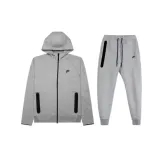 Nike Tech Fleece Hoodie And Pant Grey Set
