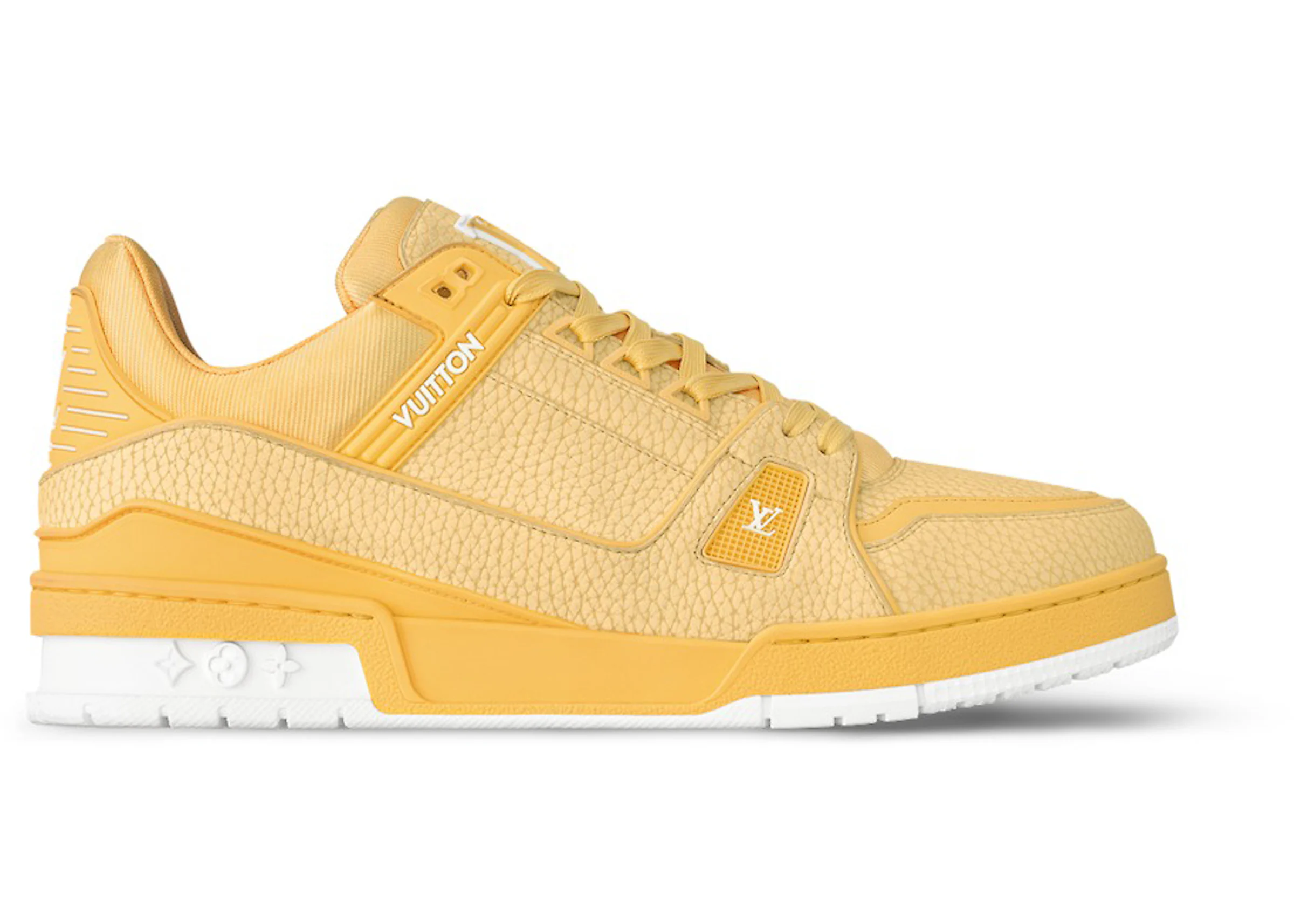 PKGoden   Louis Vuitton LV Trainer Yellow White 1ACQ7B