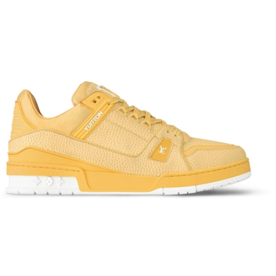 PKGoden   Louis Vuitton LV Trainer Yellow White 1ACQ7B 01