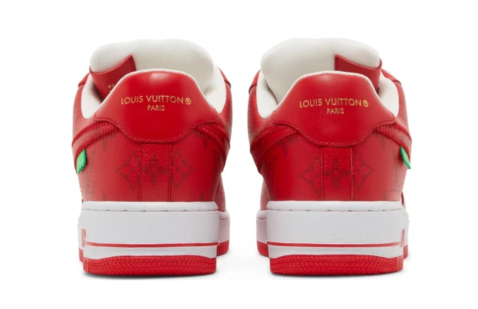 Louis Vuitton x Air Force 1 Low "White Comet Red",Replica Shoes