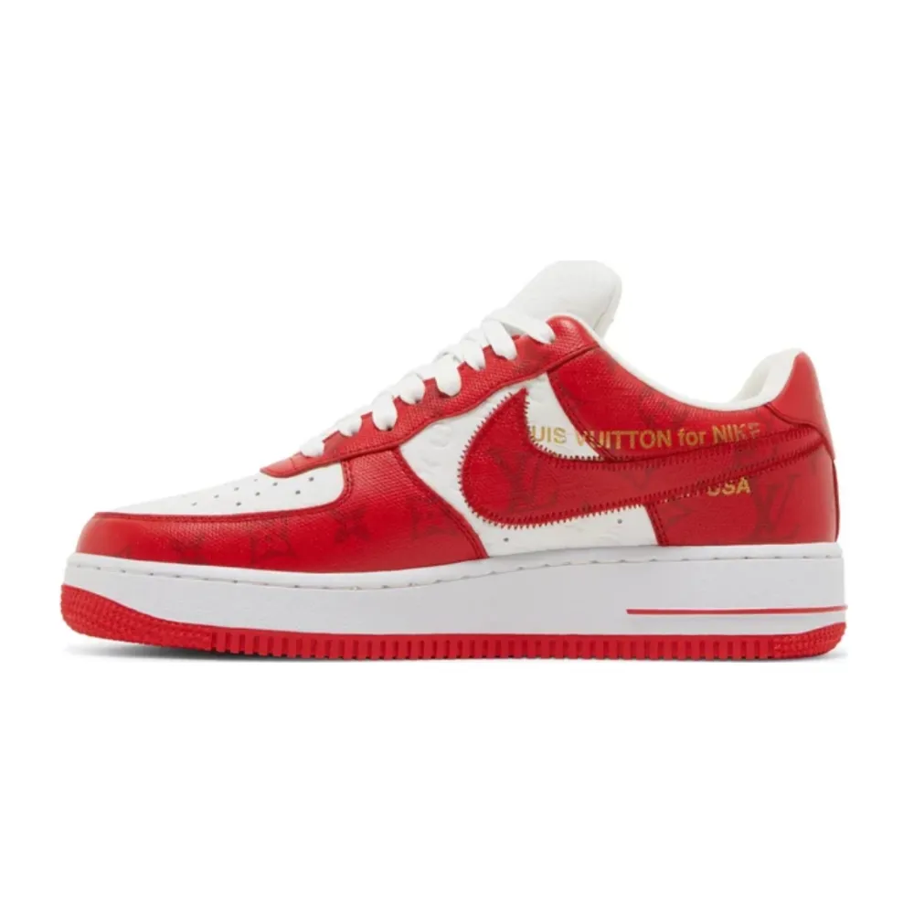 PKGoden Louis Vuitton x Air Force 1 Low "White Comet Red"