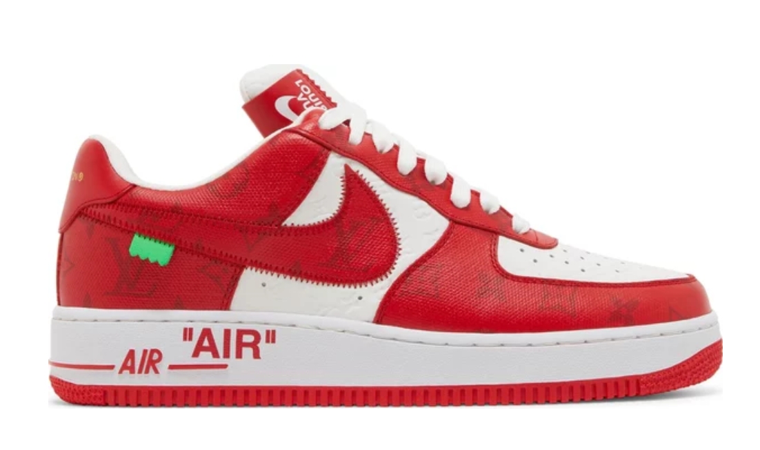 Louis Vuitton x Air Force 1 Low "White Comet Red",Replica Shoes