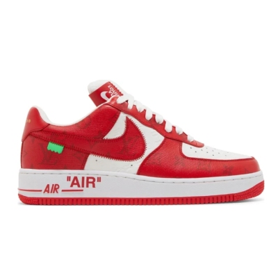 Louis Vuitton x Air Force 1 Low "White Comet Red",Replica Shoes 02